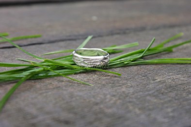 gras ring zilver