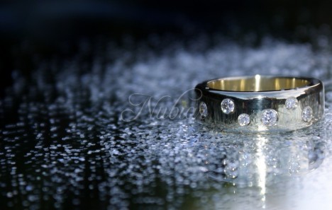 gouden ring met sterrenhemel