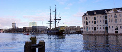 skyline scheepvaartmuseum voc amsterdam