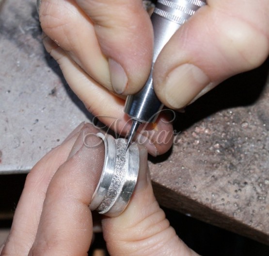 zilveren ring bewerken