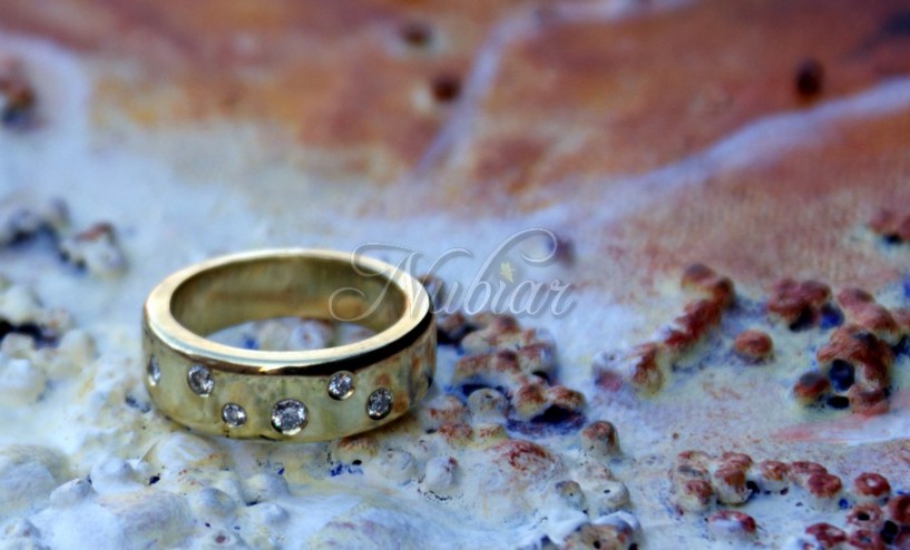 sterrenhemel gouden ring diamantjes